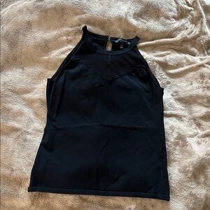 WHBM Chic Black Sleeveless Women's Tank Top in size S